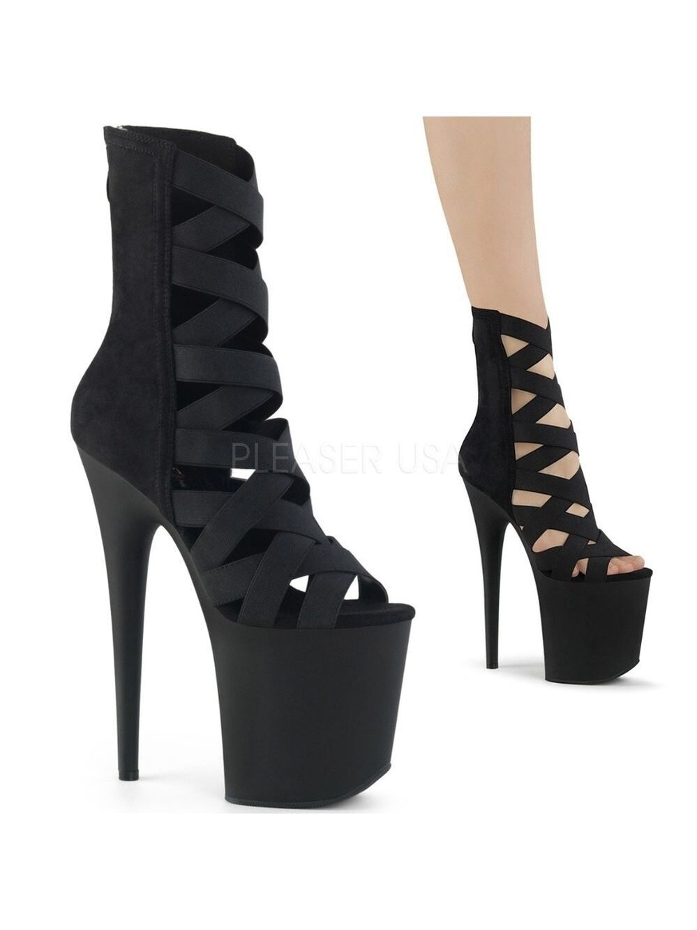 Flamingo 800-24 8" heel Pole dancer Shoes